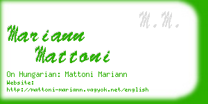 mariann mattoni business card